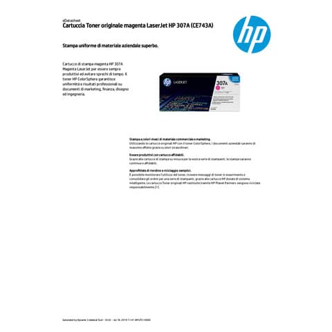 Toner 307A HP magenta  CE743A